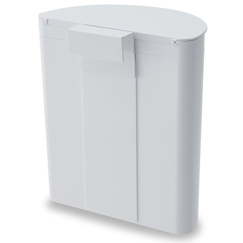 伊勢藤 壁掛けダストボックス Meluna mini(メルナミニ) 4L マグネットシート付 ホワイト I-606WH 1個(ご注文単位1個)【直送品】