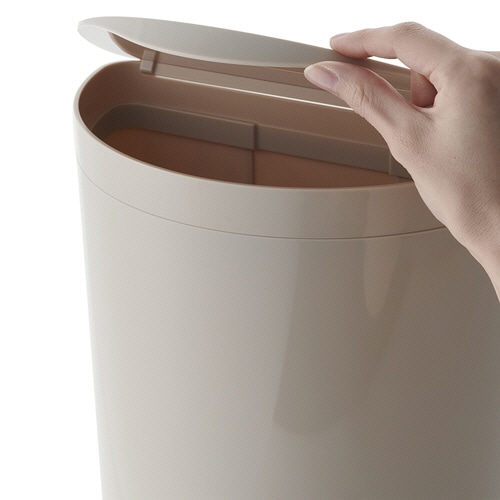 伊勢藤 壁掛けダストボックス Meluna mini(メルナミニ) 4L マグネットシート付 ベージュ I-606BE 1個(ご注文単位1個)【直送品】