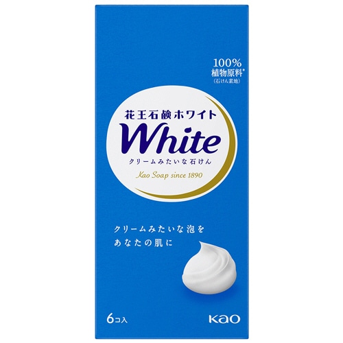花王　石鹸ホワイト　普通サイズ　85g／個　1箱（6個）（ご注文単位1箱）【直送品】