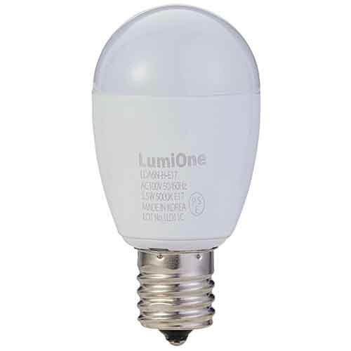 インターテクノロジー　LED電球　ミニクリプトン形　E17口金　5.5W　5000K　昼白色　LDA6N-H-E17　1個（ご注文単位1個）【直送品】