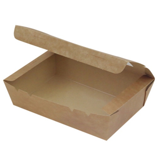 水野産業　窓付きランチボックス　（S）　クラフト　03117　1パック（50個）（ご注文単位1パック）【直送品】