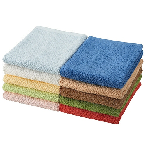 林 ホテルタイプフェイスタオル(バラエティカラー) アイボリー FL604913 1パック(2枚)(ご注文単位1パック)【直送品】