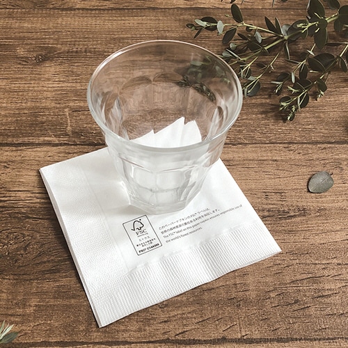 ペーパーナプキン(印刷あり) 4折 25cm 2プライ 1パック(50枚)(ご注文単位1パック)【直送品】