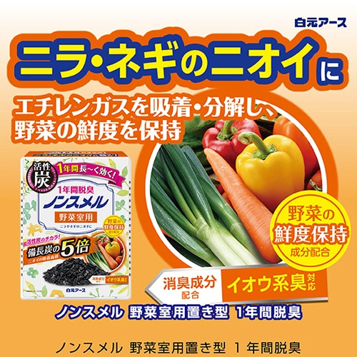 白元アース　ノンスメル　野菜室用置き型　1年間脱臭　1個（ご注文単位1個）【直送品】