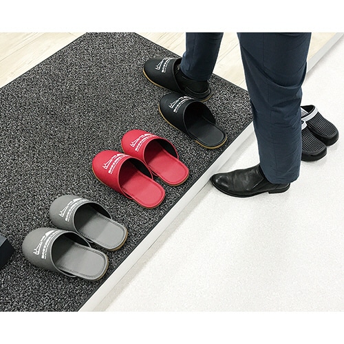 オクムラ 靴のまま履ける抗菌スリッパ 男性用 ブラック BACA1900BK 1足(ご注文単位1足)【直送品】