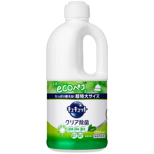 花王　キュキュット　クリア除菌　緑茶の香り　つめかえ用　1250ml　1本（ご注文単位1本）【直送品】
