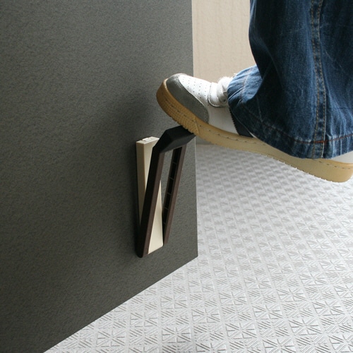 ノムラテック　ドアストッパーf　マグネットタイプ　アイボリー＆ブラウン　N-2369　1個（ご注文単位1個）【直送品】