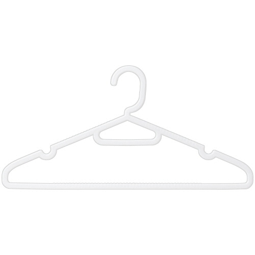 オカザキ　スリット付ハンガー　ホワイト　1パック（10本）（ご注文単位1パック）【直送品】