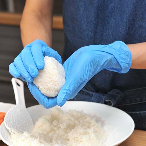 錦尚金 ゆうゆうグローブ ニトリルフィットグローブ パウダーフリー ブルー L 1箱(100枚)(ご注文単位1箱)【直送品】