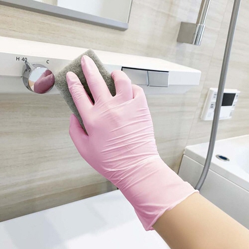 錦尚金 ゆうゆうグローブ ニトリルフィットグローブ パウダーフリー ピンク S 1箱(100枚)(ご注文単位1箱)【直送品】