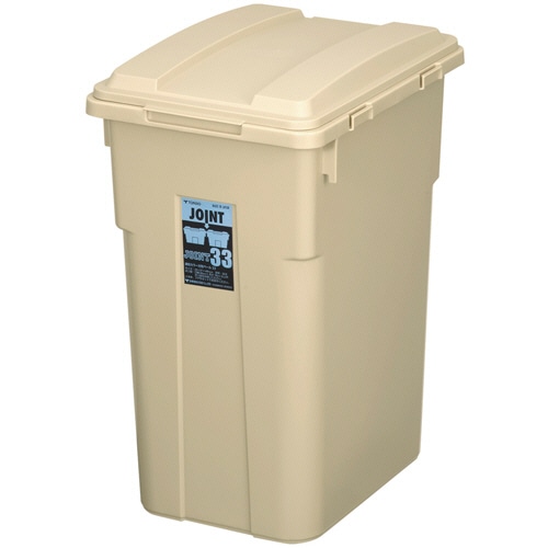 新輝合成　TONBO　連結カラー分別ペール　33L　カーキベージュ　02069-9　1台（ご注文単位1台）【直送品】