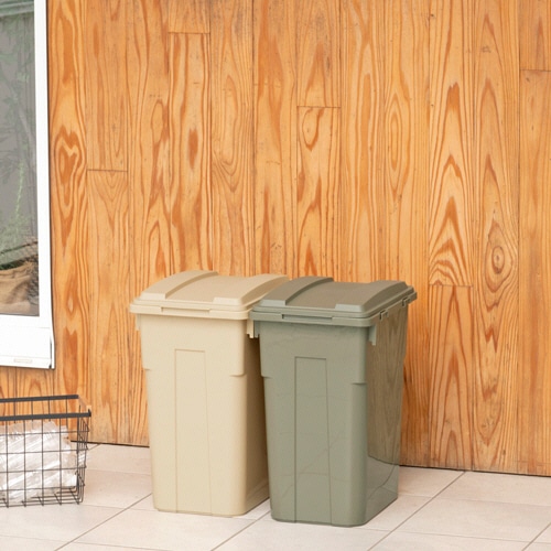 新輝合成 TONBO 連結カラー分別ペール 45L カーキグリーン 02068-2 1台(ご注文単位1台)【直送品】