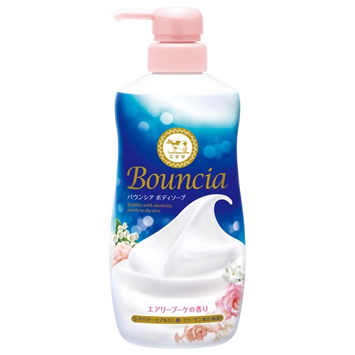 牛乳石鹸共進社　バウンシア　ボディソープ　エアリーブーケの香り　ポンプ付　480ml　1本（ご注文単位1本）【直送品】