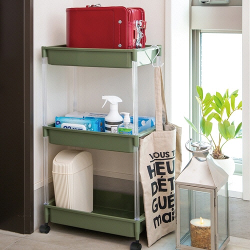 平和工業　WillST　抗菌ラック　3段　ホワイト　S-850WH　1台（ご注文単位1台）【直送品】