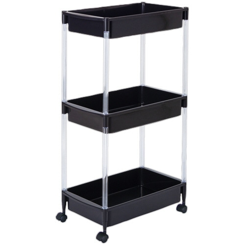 平和工業　WillST　抗菌ラック　3段　ダークグレー　S-850DG　1台（ご注文単位1台）【直送品】