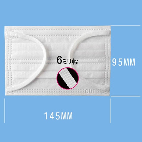 TSJ やわらか快適マスク Wワイヤー・個別包装 小さめサイズ 1箱(50枚)(ご注文単位1箱)【直送品】