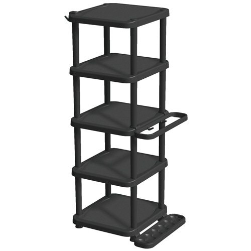 天馬 プロフィックス くつ置けるん棚 5段 ブラック 1台(ご注文単位1台)【直送品】