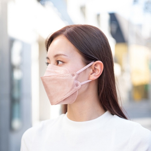 興和 三次元ダイヤモンドマスク フリーサイズ ピンクベージュ 個包装 1箱(20枚)(ご注文単位1箱)【直送品】