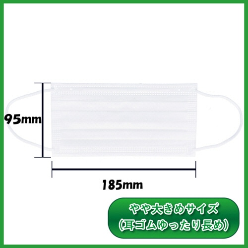 iiもの本舗 三層構造 口元空間ドーム型マスク やや大きめ 1箱(50枚)(ご注文単位1箱)【直送品】
