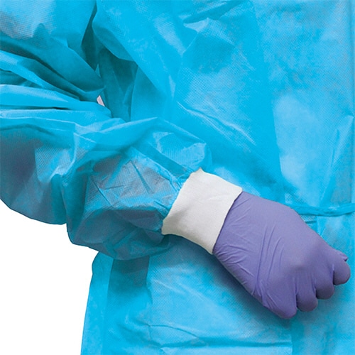 ファーストレイト　撥水ISガウン122　フリーサイズ　ライトブルー　FR-122　1袋（10枚）（ご注文単位1袋）【直送品】