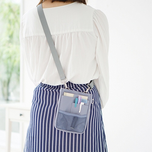 クツワ　文具エプロンバッグ　ベルト　グレー　BE027GY　1個（ご注文単位1個）【直送品】