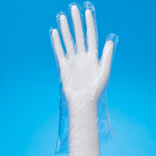 旭創業 ニューピース(バイオマス) L 型押しエンボス 半透明 1パック(100枚)(ご注文単位1パック)【直送品】