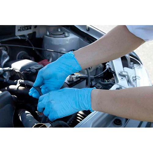 ショーワグローブ No.886 ニトリスト・タフプラス パウダーフリー SS ブルー NO.886-SS 1箱(100枚)(ご注文単位1箱)【直送品】