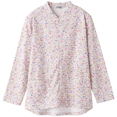 ケアファッション　ロングファスナーTシャツ　ローズ　S　820597-04　1着（ご注文単位1着）【直送品】