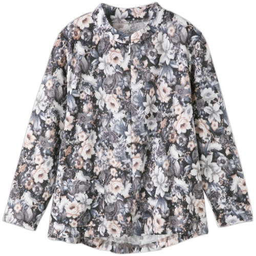 ケアファッション　ロングファスナーあったかTシャツ　ブラック　LL　820318-13　1着（ご注文単位1着）【直送品】