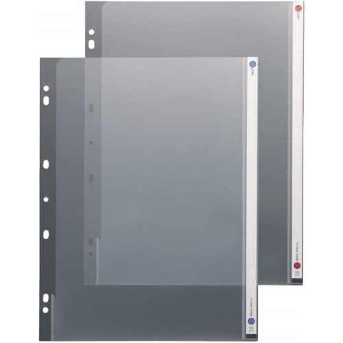 ライオン事務器　PPカラーホルダー　A4タテ　2・3・4穴・パンチ穴付　青　CF-34　1セット（10枚）（ご注文単位1セット）【直送品】