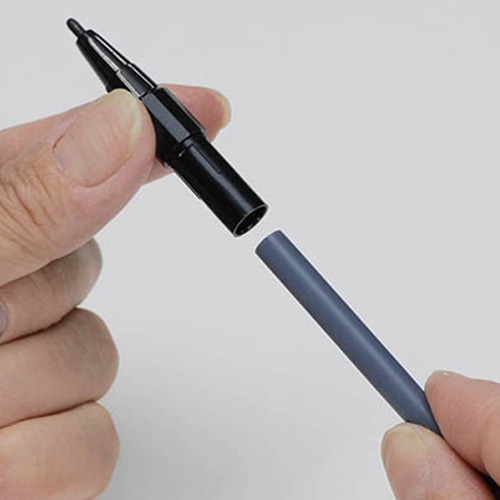 ゼブラ 油性マーカー マッキーケア極細 つめ替えタイプ 細字+極細 黒 YYTS5-BK 1セット(10本)(ご注文単位1セット)【直送品】