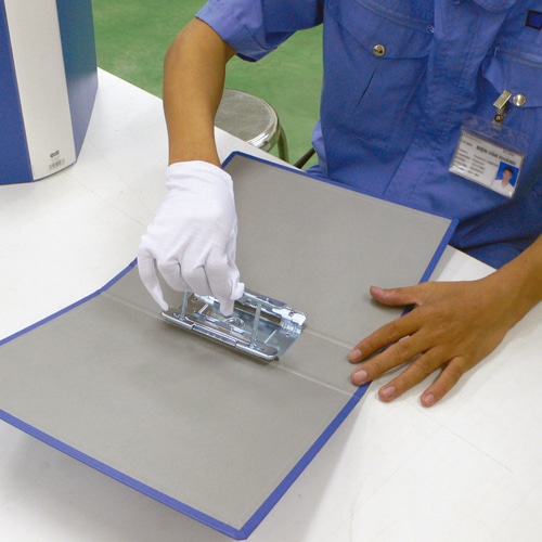 TANOSEE 両開きパイプ式ファイル A4タテ 300枚収容 30mmとじ 背幅46mm 青 1セット(30冊)(ご注文単位1セット)【直送品】