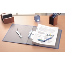 TANOSEE 両開きパイプ式ファイル A4タテ 800枚収容 80mmとじ 背幅96mm 青 1セット(30冊)(ご注文単位1セット)【直送品】