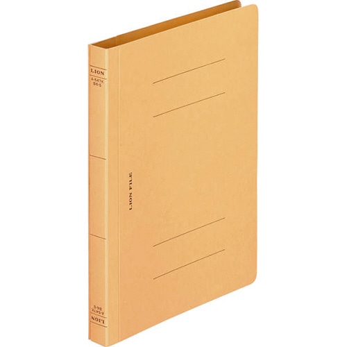 ライオン事務器　フラットファイル（環境）　樹脂押え具　B6タテ　150枚収容　背幅18mm　黄　A-547KB6S　1セット（10冊）（ご注文単位1セット）【直送品】