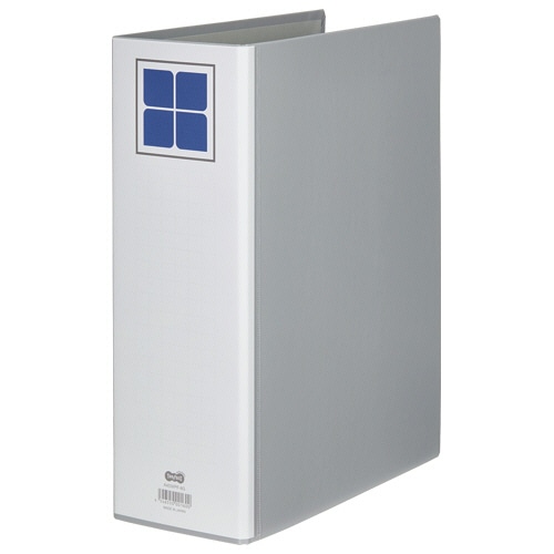 TANOSEE 両開きパイプ式ファイルE A4タテ 800枚収容 80mmとじ 背幅106mm グレー 1セット(30冊)(ご注文単位1セット)【直送品】