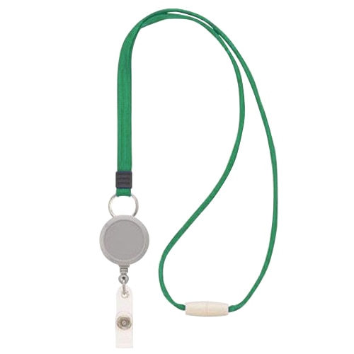 ライオン事務器　名札用ストラップ　グリーン　N-5P　1セット（10本）（ご注文単位1セット）【直送品】