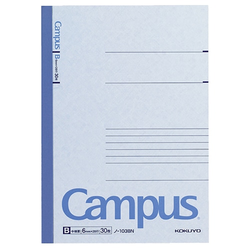 コクヨ　キャンパスノート（中横罫）　A5　B罫　30枚　ノ-103BN　1セット（240冊）（ご注文単位1セット）【直送品】
