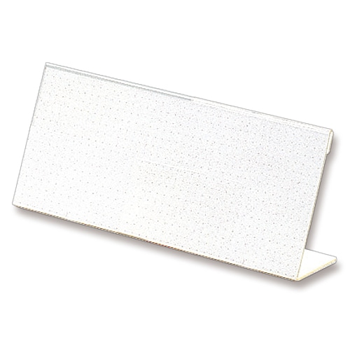 ライオン事務器 カード立 L型(アクリル製) W200×H80mm L-200 1セット(10個)(ご注文単位1セット)【直送品】