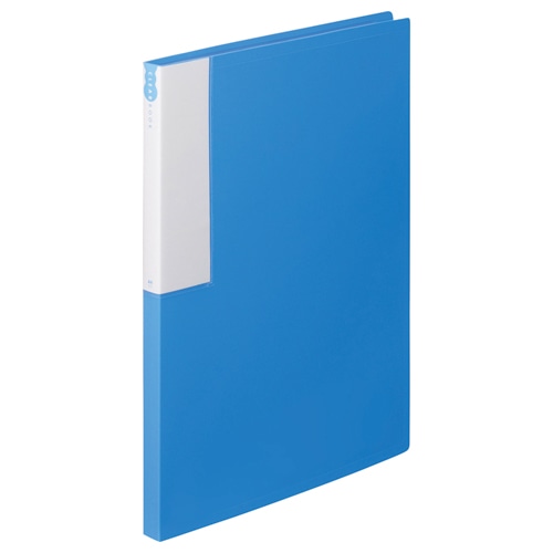 TANOSEE　クリヤーブック　A4タテ　24ポケット　背幅17mm　ブルー　1セット（10冊）（ご注文単位1セット）【直送品】