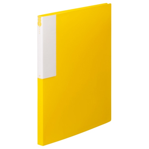 TANOSEE　クリヤーブック　A4タテ　24ポケット　背幅17mm　イエロー　1セット（10冊）（ご注文単位1セット）【直送品】