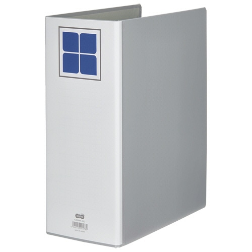 TANOSEE 両開きパイプ式ファイルE A4タテ 1000枚収容 100mmとじ 背幅126mm グレー 1セット(30冊)(ご注文単位1セット)【直送品】