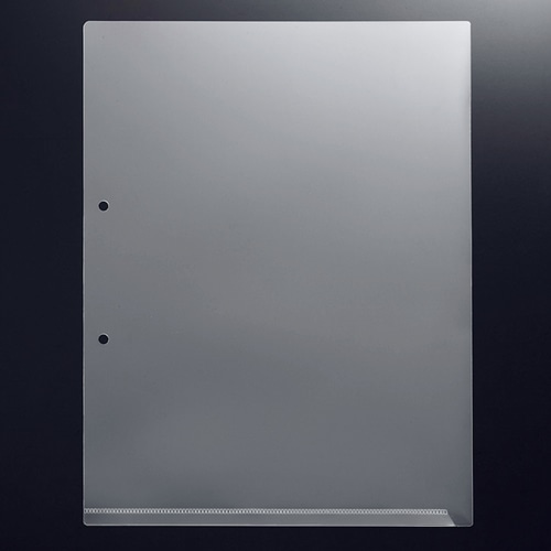 G-Aim　2穴ホルダー　マチなし　A4タテ　クリア　YG-200　1セット（100枚：10枚×10パック）（ご注文単位1セット）【直送品】