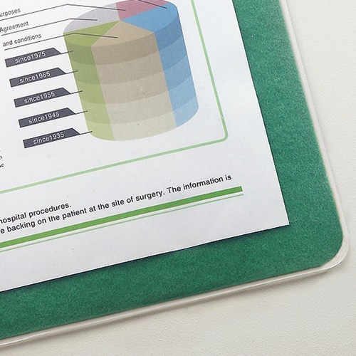 TANOSEE　再生オレフィンデスクマット　ダブル（下敷付）　990×690mm　グリーン　1セット（5枚）（ご注文単位1セット）【直送品】