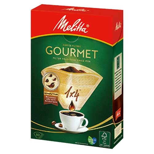 メリタ　フィルターペーパー　グルメ　1×4　4～8杯用　1セット（800枚：80枚×10箱）（ご注文単位1セット）【直送品】
