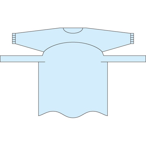 川西工業 ポリエチ袖付エプロン フリーサイズ ブルー 4442 1セット(200枚:10枚×20箱)(ご注文単位1セット)【直送品】