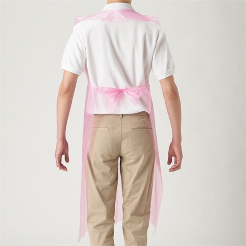 川西工業 ポリエチエプロン エコノミー フリーサイズ ピンク 4440 1セット(1000枚:50枚×20箱)(ご注文単位1セット)【直送品】