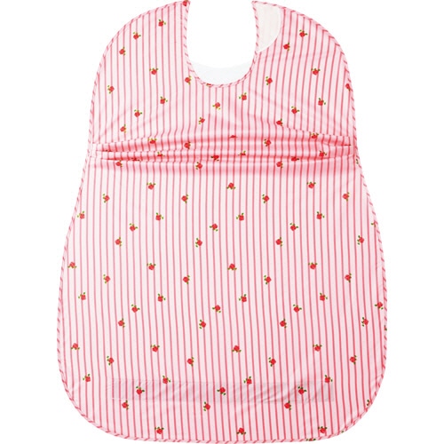 オオサキメディカル　プラスハート　こぼれにくい食事用エプロン　サイドタック　ピンク　73749　1セット（5枚）（ご注文単位1セット）【直送品】