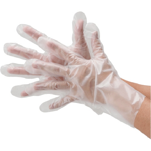 川西工業 ポリエチレン手袋 外エンボス エコノミー クリア SS #2018 1セット(6000枚:100枚×60パック)(ご注文単位1セット)【直送品】