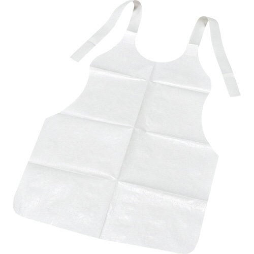 TANOSEE　紙エプロン　Sサイズ　ホワイト　1セット（1000枚：100枚×10パック）（ご注文単位1セット）【直送品】