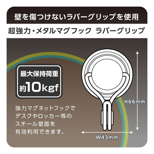 ソニック 超強力・メタルマグフック ラバーグリップ 箱タイプ 10kg MG-869 1個(ご注文単位1個)【直送品】